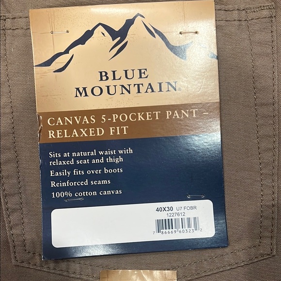 Brown Chinos Straight Leg Cotton Blend - Picture 2 of 2